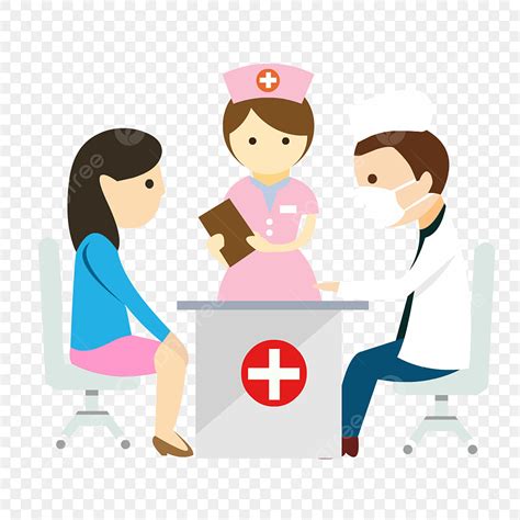 Nurse Helping Patient Clipart Transparent Background, Doctor Patient ...