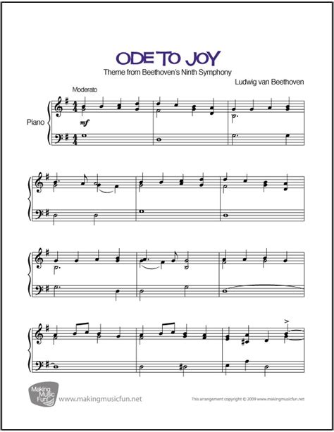 Beginner Ode To Joy Piano Sheet | ubicaciondepersonas.cdmx.gob.mx