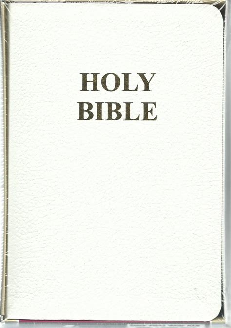 White Holy Bible Cover