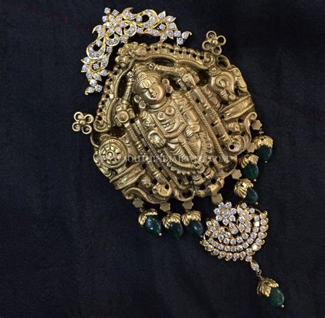 Gold Lord Balaji Pendant Design ~ South India Jewels