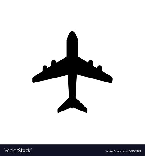 Airplane icon symbol on white background Vector Image