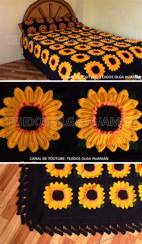 Sunflower Blanket Crochet Pattern Tutorial | CrochetBeja