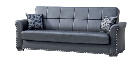 Diva Black PU Leatherette Sofa Bed by Casamode