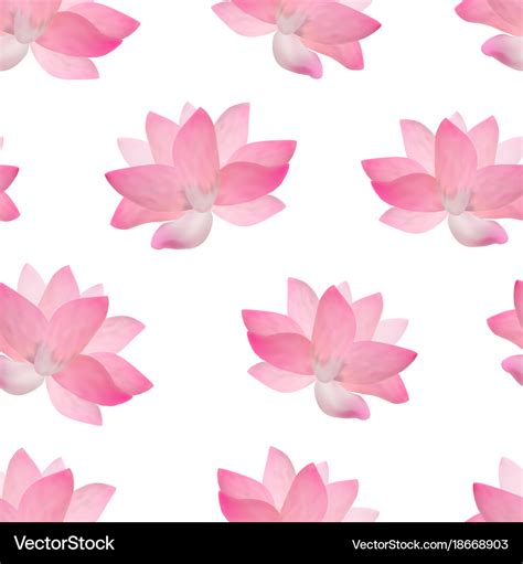 Realistic detailed pink lotus flower background Vector Image