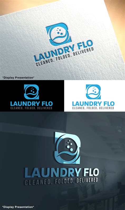 Modern, Upmarket, Laundromat Logo Design for Laundry Flo "Cleaned ...