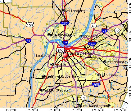 celebrity image gallery: Louisville Kentucky Map