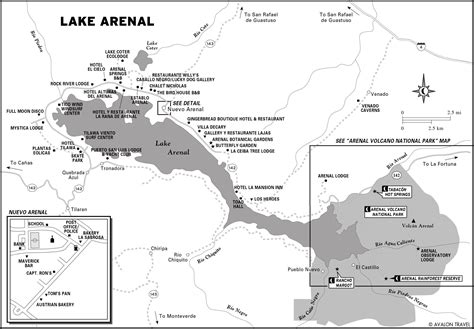 Lake Arenal Map - costa rica • mappery