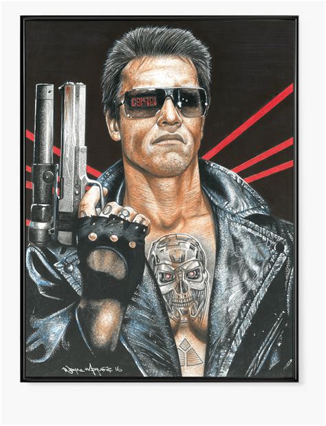 Clip Art Arnold Schwarzenegger Youtube - Terminator Poster Png , Free ...