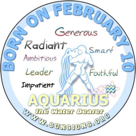 February 10 Zodiac Horoscope Birthday Personality - SunSigns.Org