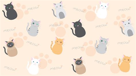 Cute Cartoon Cat Desktop Wallpapers - Wallpaper Cave