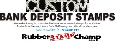 » Deposit Stamps Rubber Stamp Champ