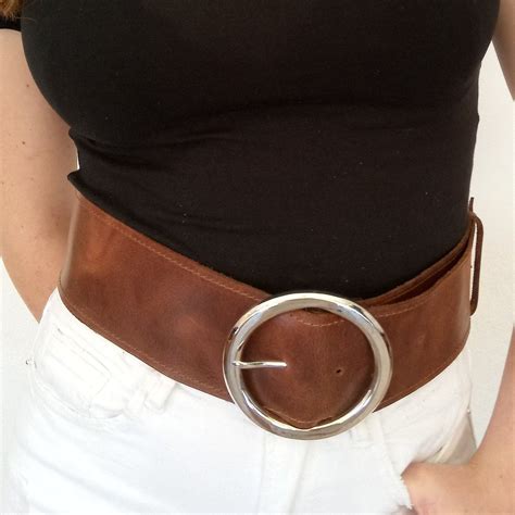 Brown wide leather belt Womens leather belt Dress belt | Etsy | Wide ...