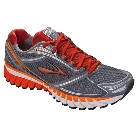 Brooks Mens Ghost 6 Running Shoes - Grey/Orange - Tennisnuts.com