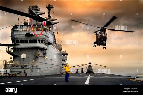 The French helicopter carrier Mistral carrying out flight deck ...