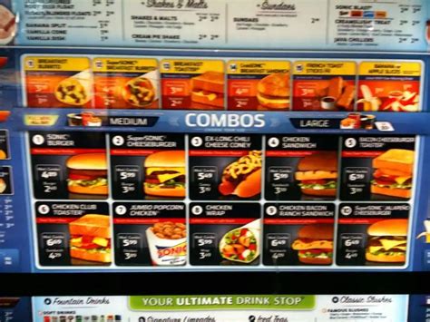 Sonic Drive-in Menu, Menu for Sonic Drive-in, Tulare, Visalia ...