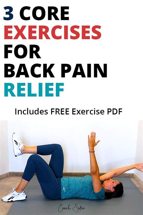 3 Beginner Core Strengthening Exercises For Back Pain (Free PDF ...