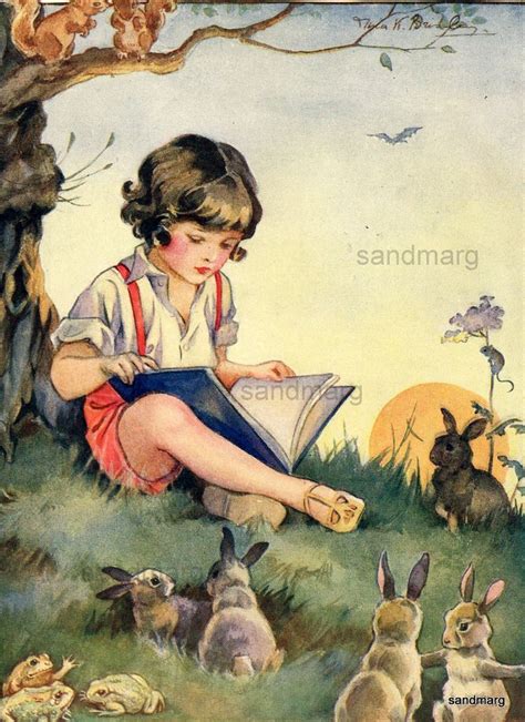 Vintage Storybook Illustration by Nina K Brisley | Children's book ...