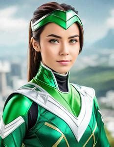 Female Green Ranger Cosplay. Face Swap. Insert Your Face ID:1066077