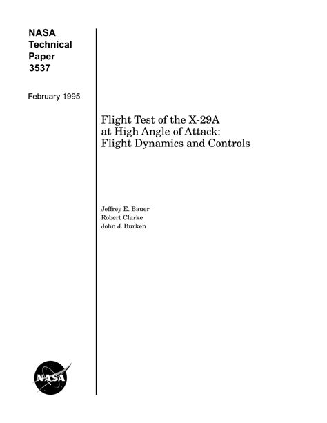 Flight Test of the X-29A at High Angle of Attack: Flight Dynamics and ...