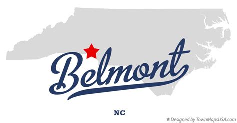 Map of Belmont, NC, North Carolina