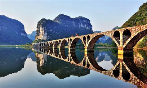 Elegant Donghong Aqueduct in Shanglin county, Guangxi Nanning, Guangxi ...