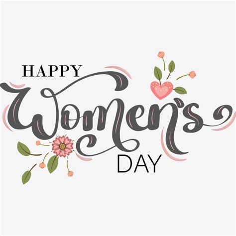 Happy Women Days Vector PNG Images, Happy Womens Day Text Decorated ...