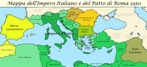 Map Of The Italian Empire and the Pact of Rome 1950 : r/imaginarymaps