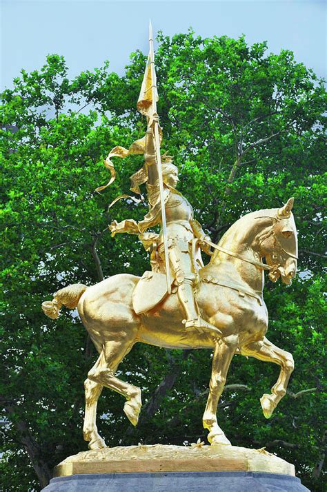 St Joan of Arc Statue - Philadelphia Photograph by Bill Cannon - Pixels