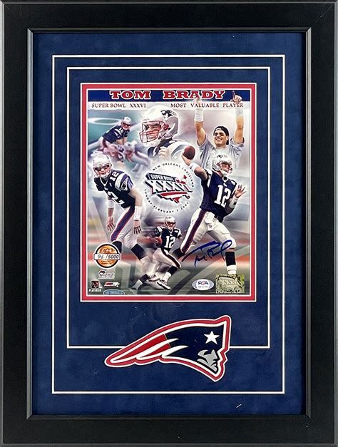 Tom Brady Autographed New England Patriots Super Bowl XXXVI MVP 8x10 ...