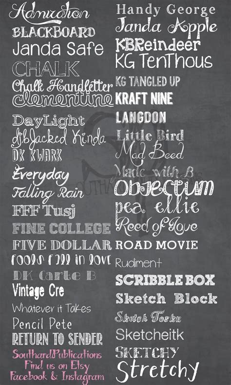 Free chalkboard fonts – Artofit