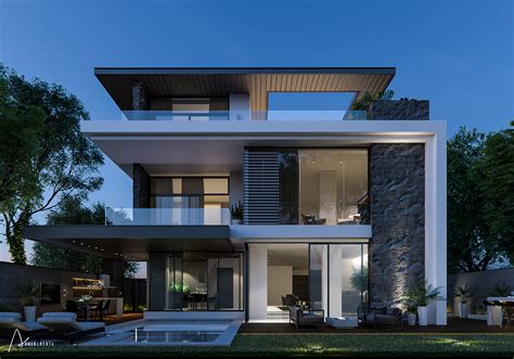 Modern Private Villa/ Exterior and interior :: Behance