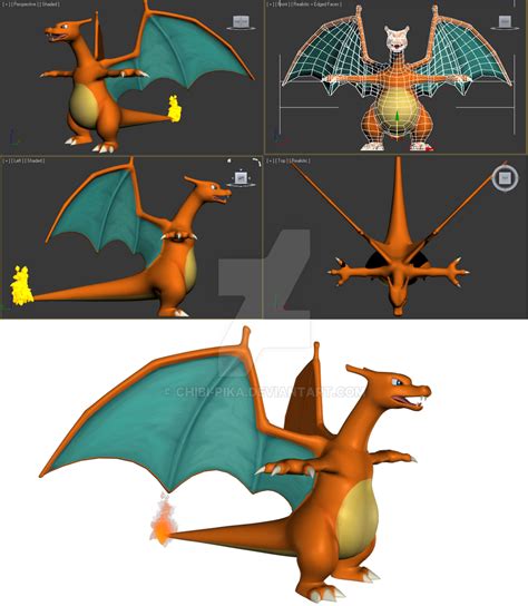 Charizard 3D model by Chibi-Pika on DeviantArt