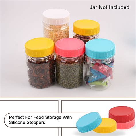 24 Pcs Plastic Mason Jar Lids Wide Mouth Mason Canning Jars Lids Top ...