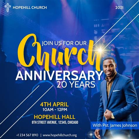 church anniversary flyer Template | PosterMyWall