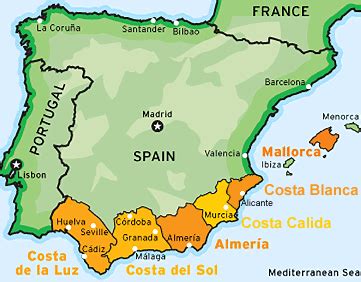 Map Of Costa Del Sol Spain - Tourist Map Of English