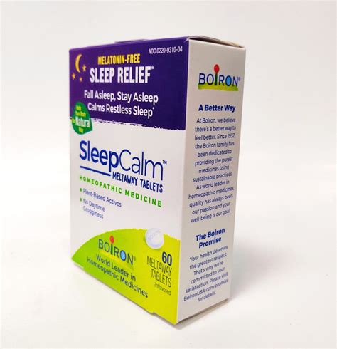 Boiron SleepCalm Meltaway Tablets - Homeopathic Plant Based Sleep Aid ...