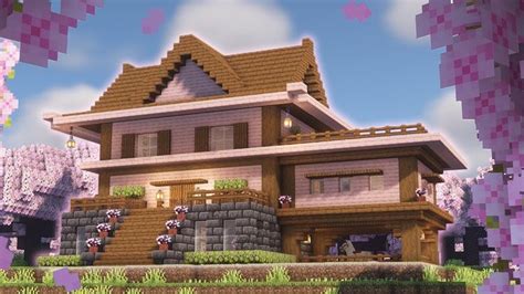 Minecraft Cherry Blossom Mansion Tutorial