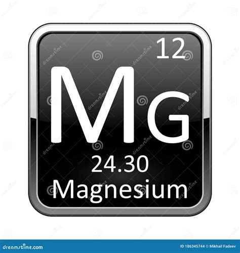 Magnesium Symbol - Mg. Element Of The Periodic Table On White Ball With ...