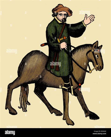 Geoffrey Chaucer ' s Canterbury Tales - The Shipman on horseback ...