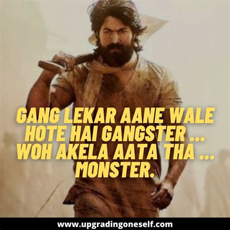 Top 12 Kickass Quotes From The Movie KGF - Upgrading Oneself