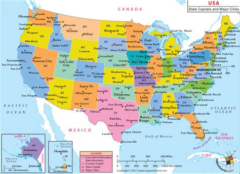 Usa Map With States And Cities Hd - Printable Map