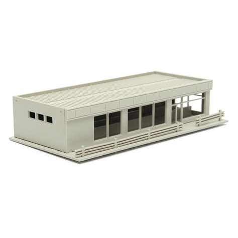 Outland Models Railway Modern Building Dormitory School Grey N Scale 1: ...