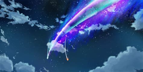 clouds photo, Your Name meteor movie still Kimi no Na Wa #night #clouds ...