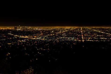 Los Angeles LA City Night View from Griffith Observatory Stock Image ...