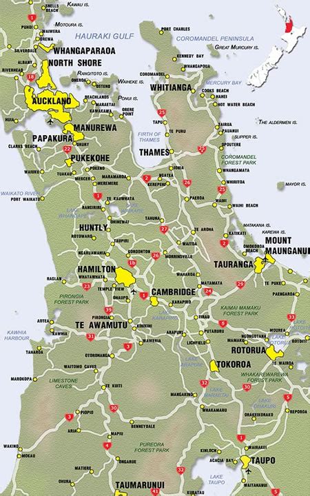 New Zealand Region Maps - Coromandel Peninsula