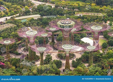 Singapore - 07 July 2018: Aerial View of the Botanical Garden, Gardens ...