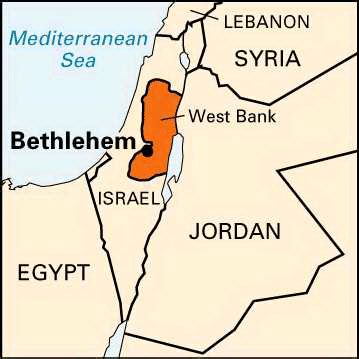 Bethlehem: location -- Kids Encyclopedia | Children's Homework Help ...