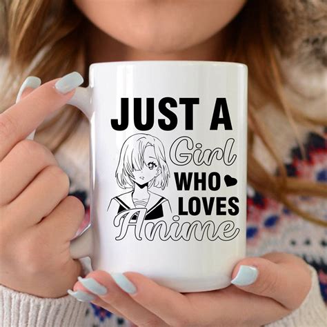 Just A Girl Who Loves Anime Amime Mug Love Anime Mug Gift | Etsy