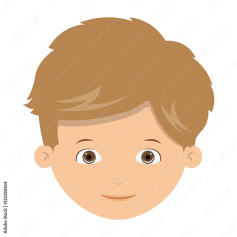 boy cartoon face icon. Kid child little and people theme. Isolated ...