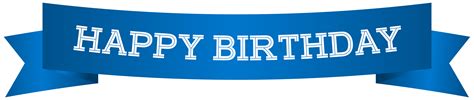 Happy Birthday Banner Blue PNG Clip Art Image | Gallery Yopriceville ...